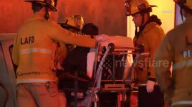 US, Los Angeles: North Hollywood Driver Rear-Ends Vehicle Sends It Flying Down The Street With Sound OnTape