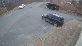 Trash bin slides unexpectedly after magnitude 4.6 quake in Korsakov, Russia