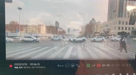 Drowsy driver causes Lamborghini crash in Qingdao, China