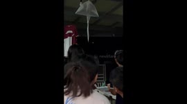 Students witness debris from Chinese rocket launch in Bacarra, Philippines