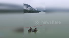 US: Culmback Dam Spillway Sends Rivers Surging As Sultan Roads Begin To Reopen