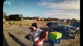 Dad Makes Epic Backwards Turkey Day Trick Shot