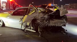 US, Los Angeles: Downtown Los Angeles Man Seriously Injured In Major Crash