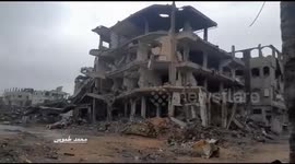 Lebanon: War-Damaged House Collapses in Beit Lahia After Heavy Rainfall