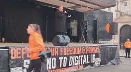 David Kurten at the Rally No to Digital ID - We Will Not Comply at Whitehall, London, England