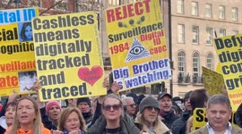 Anti Digital ID Protest Marches Through Central London Filmed on Saturday 13th December 2025