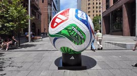 Big football in Martin Place, Sydney, Australia