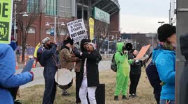 US: Protesters Gather Outside Army–Navy Game During Trump Appearance in Baltimore