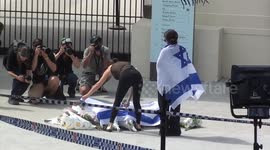 Bondi Beach, Sydney, Australia, the day after a mass shooting terrorist attack
