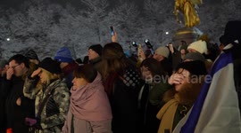 The World's Largest Menorah Lighting on the First Night of Hanukkah