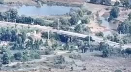 Thai artillery fire destroys Cambodian bridge