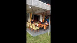 Fireman falls from table in magnitude 8 earthquake simulator