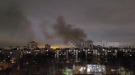 Fire rips through market in St Petersburg, Russia