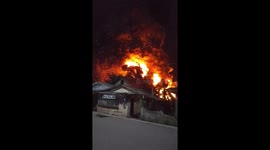 Fire breaks out in residential area in Davao Oriental, Philippines