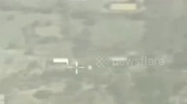 Thai F-16 fighter jets supplied by the United States destroy Cambodian military target