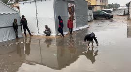 Khan Younis hit by storm flooding tent camps, worsening conditions for displaced families