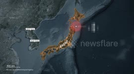 MOTION GRAPHICS -Northeastern Japan rocked by strong earthquake