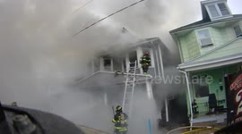Massive 4-Alarm Fire Devastates Kulpmont, PA: Houses Collapse brings firefighters from 5 Counties