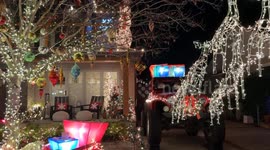 California street dazzles with elaborate Christmas lights, drawing crowds