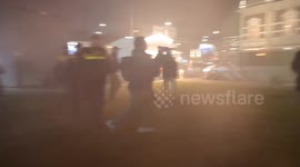 Police intervene during protest outside concert venue in Amsterdam