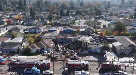 Six injured after underground gas explosion sparks fire in California