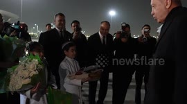 Turkish president arrives in Turkmenistan to attend Int’l Peace and Trust Forum