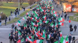Anti-fascist groups march in Brescia after far-right rally