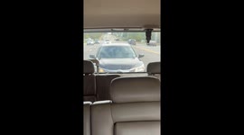 Driver Gestures and Yells During Road Rage Incident