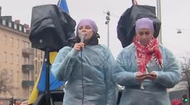 Demonstrators in Sweden demand end to arms sales to Israel