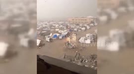 Storms Destroy Shelters of Displaced Palestinians in Gaza