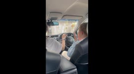 Girl drives car with her sister but forgets she cannot park