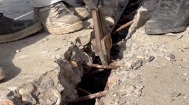 Palestinian Civil Defence Search Bodies