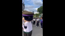 Red Cross fairground visitor delighted to win an Apple Watch