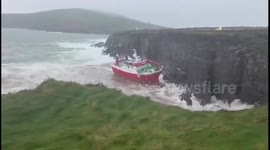 Helicopter Rescue Saves Crew After Fishing Vessel Runs Aground Near Dingle