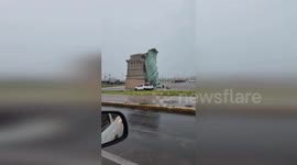 Brazil: Statue Of Liberty Replica Collapses Under Violent Storm Winds