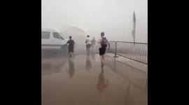Intense storm batters Patio Fair in Catamarca, Argentina