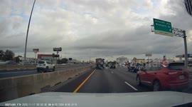 White Sedan Fails to Thread the Needle