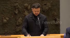 Zelenskyy addresses Dutch parliament in The Hague