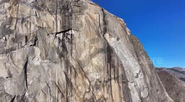 Climbers ascend El Capitan in Yosemite National Park, California