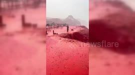 Iran: Heavy Rains Reveal Hormuz Island’s Famous Red Landscape