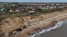 Demolition of homes on eroded cliff edge begins despite locals' plea