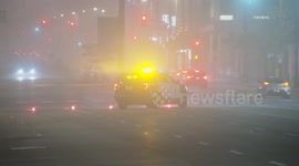 US, Los Angeles: Westchester Foggy Conditions Near LAX