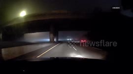 US, Los Angeles: Glendale Fog Dash Cam On 5 Freeway
