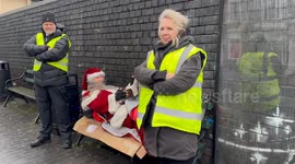 New Santa added to Banksy artwork in Birmingham