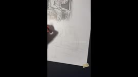 Artist Creates Expressive Pencil Sketch on Paper – Raw ASMR DrawIng
