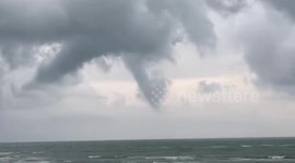 Spain: Spectacular Waterspouts Rise From Sea Off Spanish Coast