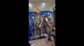 Woman slips down stairs while celebrating after kids’ party—TikTok clip hits 225.4K views