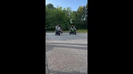 Motorcycle Rider Falls Without Wearing Protective Gear