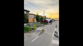 Boy Launches Off His Bike After Hitting a Jump