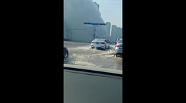 Burst water pipe creates fountain spraying cars in China